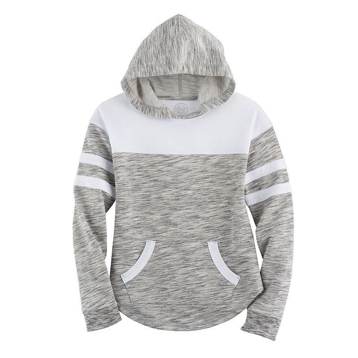 Plus Size Girls 7-16 So&reg; Varsity Fleece Hoodie, Size: 16 1/2, Grey