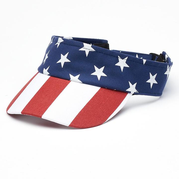 Men's Urban Pipeline&reg; American Flag Visor, Size: L/xl, Red