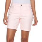 Women's Croft & Barrow&reg; Jean Shorts, Size: 14, Light Pink
