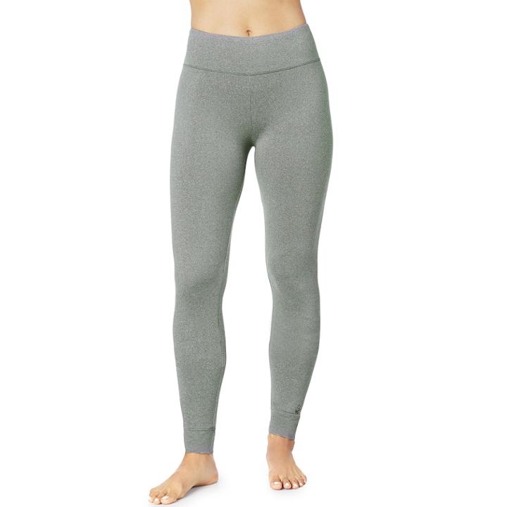 Women's Cuddl Duds Smooth Layer Leggings, Size: Xs, Green