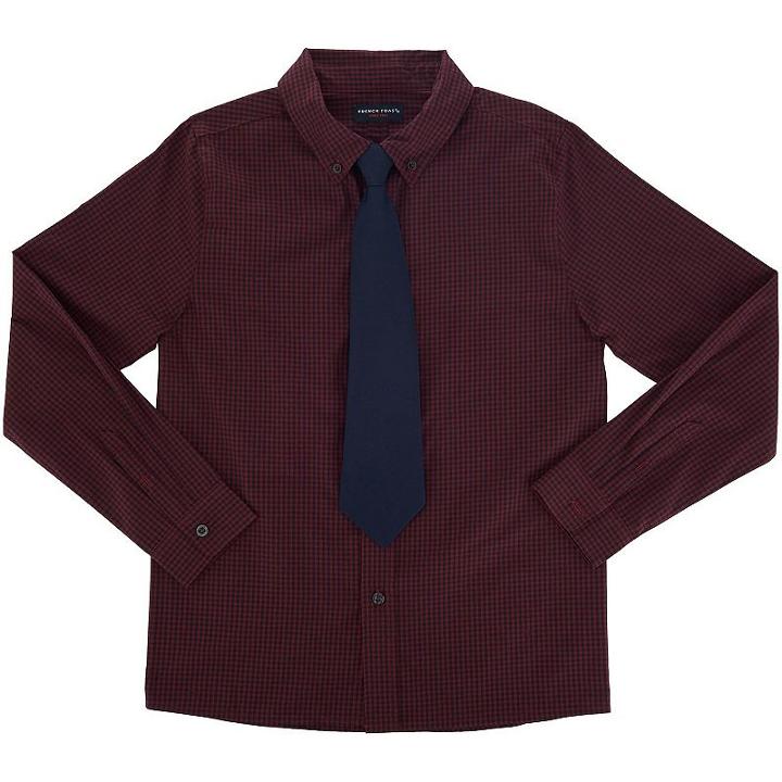 Boys 4-7 French Toast Poplin Button-down Shirt With Tie, Boy's, Size: 4, Dark Red