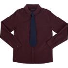 Boys 4-7 French Toast Poplin Button-down Shirt With Tie, Boy's, Size: 4, Dark Red