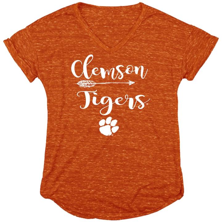 Women's Clemson Tigers Magnolia Tee, Size: Small, Orange