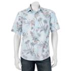 Men's Batik Bay Modern-fit Tropical Casual Button-down Shirt, Size: Medium, Turquoise/blue (turq/aqua)
