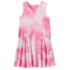 Girls 4-6x Design 365 Tie-dye Dress, Girl's, Size: 4, Dark Pink