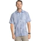 Big & Tall Van Heusen Classic-fit Textured Leaf Jacquard Button-down Shirt, Men's, Size: L Tall, Brt Blue