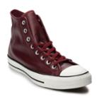 Men's Converse Chuck Taylor All Star Leather High Top Shoes, Size: M12w14, Med Red