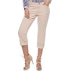 Women's Jennifer Lopez Cuffed Capri Jeans, Size: 12, Brt Pink