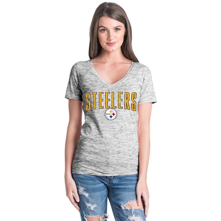 Women's Pittsburgh Steelers Triblend Tee, Size: Small, Black
