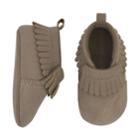 Baby Goldbug Brown Faux-suede Fringe Moccasin Crib Shoes, Infant Unisex, Size: 3-6 Months, Turquoise/blue (turq/aqua)