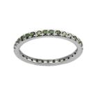 10k White Gold 1/2-ct. T.w. Green Diamond Eternity Wedding Ring, Women's, Size: 7