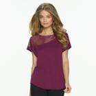 Women's Jezebel Asscher Asymmetrical Mesh Top, Size: Xl, Med Purple