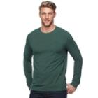 Men's Sonoma Goods For Life&trade; Flexwear Pocket Tee, Size: Small, Dark Green