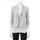 Juniors' Candie's&reg; Ruched Lace Knit Blazer, Girl's, Size: Xl, Grey Other