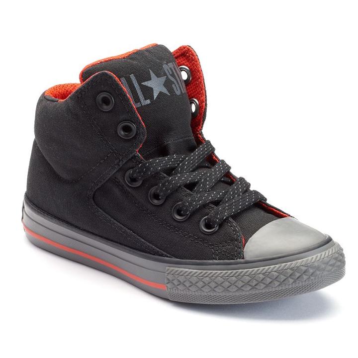Kid's Converse High Street High-top Sneakers, Size: 3, Black