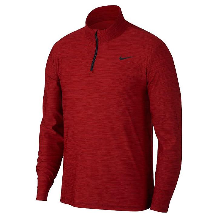 Men's Nike Breathable Quarter-zip Pullover Top, Size: Medium, Dark Pink