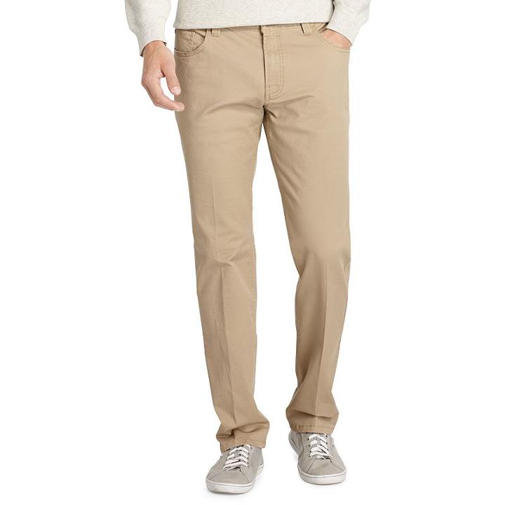 Men's Izod Weekend Washed Straight-fit 5-pocket Pants, Size: 32x34, Med Beige