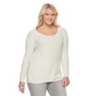 Juniors' Plus Size So&reg; Perfectly Soft Pullover Sweater, Girl's, Size: 1xl, White