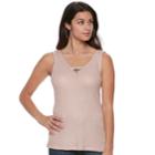 Women's Juicy Couture Glitter Textured Tank, Size: Xl, Grey
