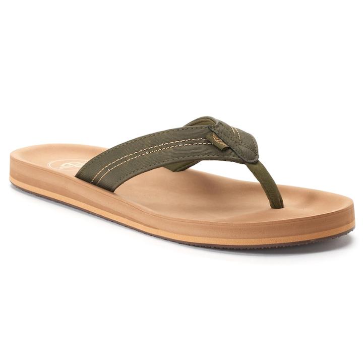 Men's Dockers Molded Footbed Flip-flop Sandals, Size: Medium, Green