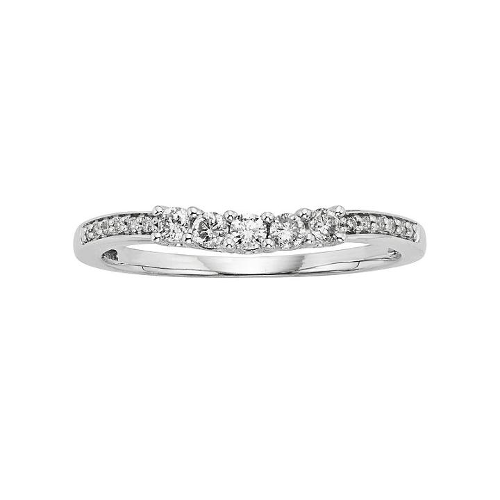 14k White Gold 1/4-ct. T.w. Igl Certified Round Cut Diamond Ring, Women's, Size: 5