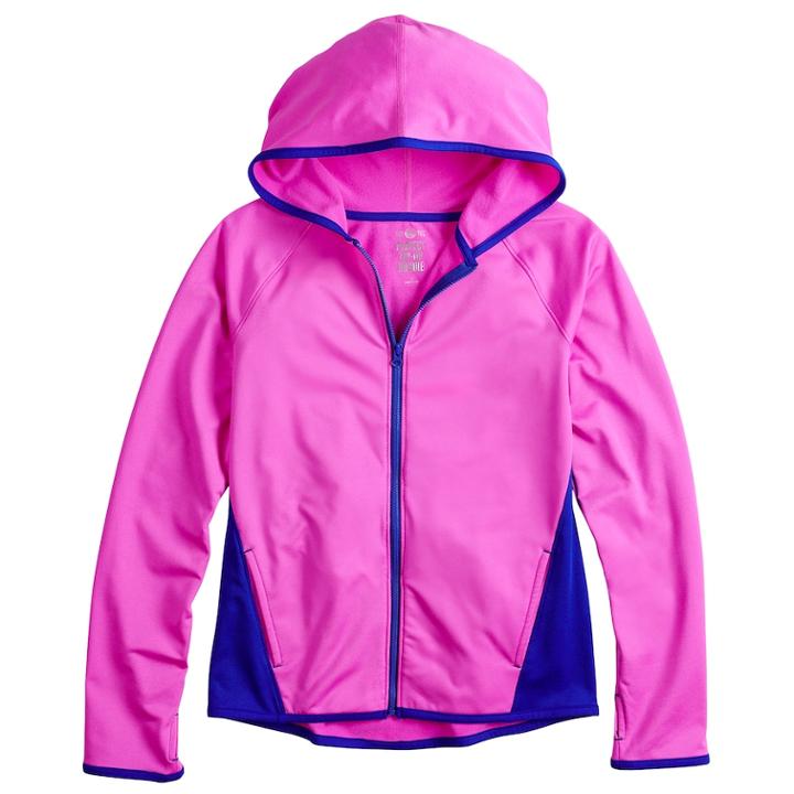 Girls 7-16 So Performance Full Zip Jacket, Size: 12, Brt Purple