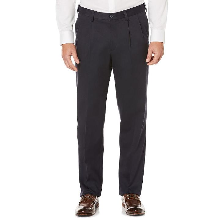 Men's Savane Ultimate Straight-fit Performance Pleated Chino Pants, Size: 38x29, Brt Blue
