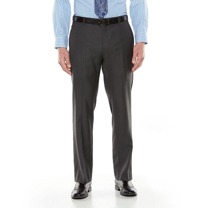 Men's Marc Anthony Slim-fit Herringbone Suit Pants, Size: 30x32, Grey