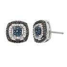 1/3 Carat T.w. Diamond Sterling Silver Halo Stud Earrings, Women's, Multicolor