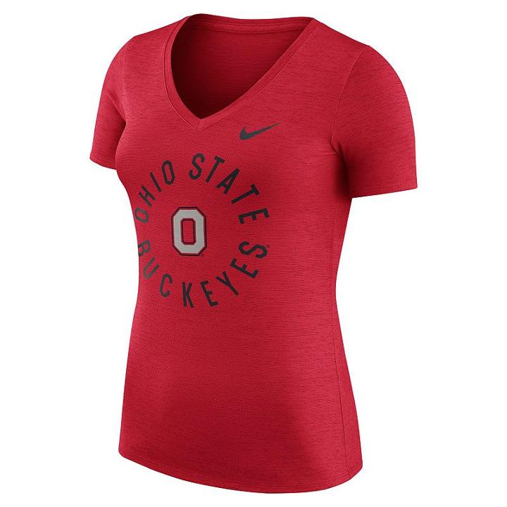 Women's Nike Ohio State Buckeyes Dri-fit Touch Tee, Size: Medium, Red
