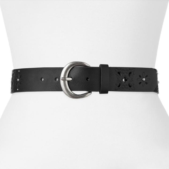 Relic Paisley Studded Perforated Belt, Women's, Size: Xl, Black
