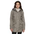 Women's Croft & Barrow&reg; Hooded Drawstring Anorak Jacket, Size: Medium, Green Oth