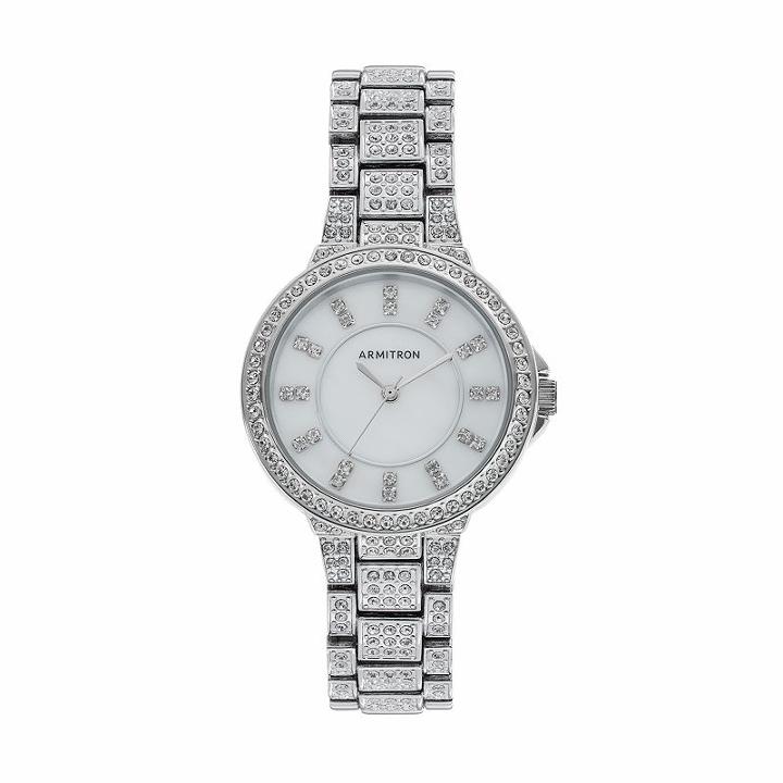 Armitron Women's Crystal Watch - 75/5317mpsv, Size: Small, Silver