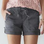 Women's Sonoma Goods For Life&trade; Pull-on Utility Shorts, Size: 10, Dark Grey