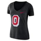 Women's Nike Ohio State Buckeyes Vault Tee, Size: Xl, Black