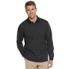 Men's Haggar Classic-fit Soft Touch Jacquard Polo, Size: Xl, Black