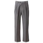 Men's Steve Harvey Striped Double-pleated Gray Suit Pants, Size: 33x30, Grey