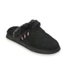 Women's Dearfoams Suede Laced Scuff Slippers, Size: Medium (9), Black