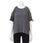 Women's Juicy Couture Embellished Cold-shoulder Top, Size: Medium, Med Grey