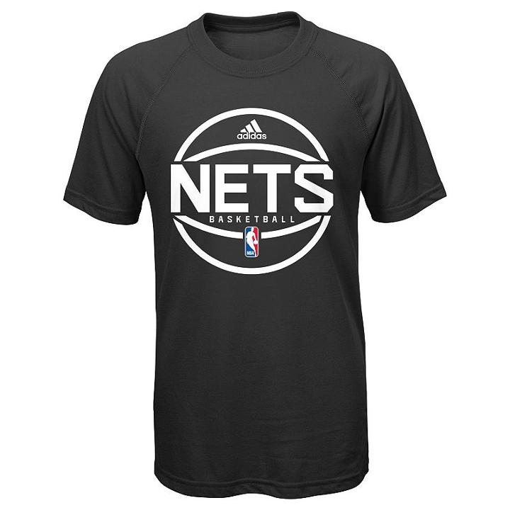 Boys 8-20 Adidas Brooklyn Nets Climalite Practice Tee, Boy's, Size: Medium, Black