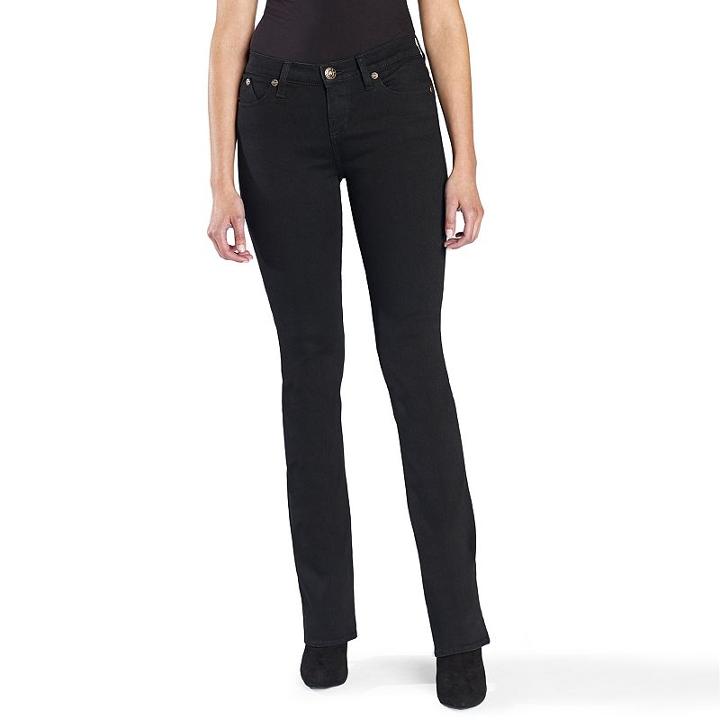 Women's Rock & Republic&reg; Denim Rx Kasandra Embroidered Bootcut Jeans, Size: 0 Short, Black