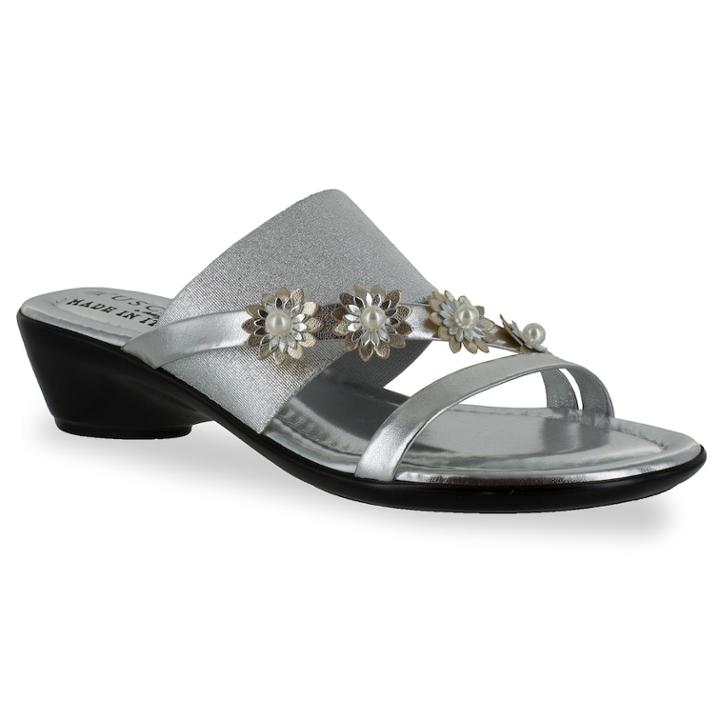 Tuscany By Easy Street Paradiso Women's Sandals, Size: 7.5 Wide, Silver