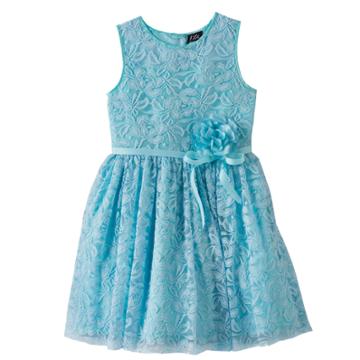 Girls 7-16 Lilt Flower Accent Lace Overlay Dress, Size: 12, Green Oth