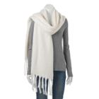 Sonoma Goods For Life&trade; Solid Braided Fringe Oblong Scarf, Women's, Natural