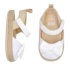 Baby Girl Carter's Eyelet Bow Sandal Crib Shoes, Size: 3-6 Months, White
