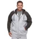 Big & Tall Russell Modern-fit Full-zip Raglan Hoodie, Men's, Size: Xxl Tall, Grey Other