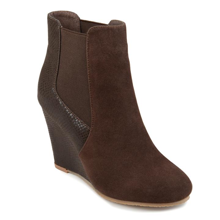 Journee Collection Linae Women's Wedge Ankle Boots, Size: Medium (9), Med Brown