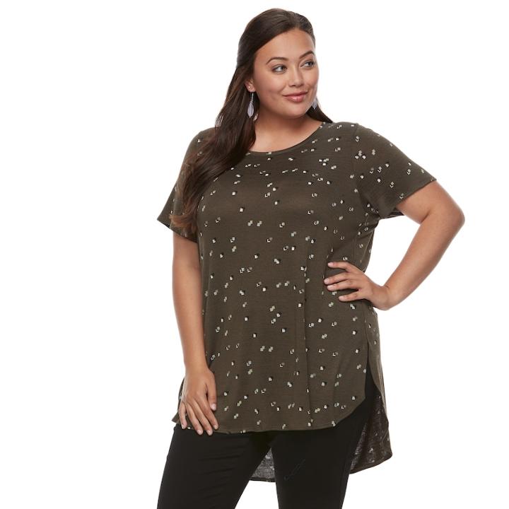 Plus Size Apt. 9&reg; High-low Tunic, Women's, Size: 1xl, Green