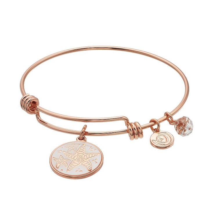 Love This Life Life's A Beach Starfish Bangle Bracelet, Women's, Gold