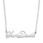 Fiora Sterling Silver Arizona State Sun Devils Necklace, Women's, Size: 16, Grey
